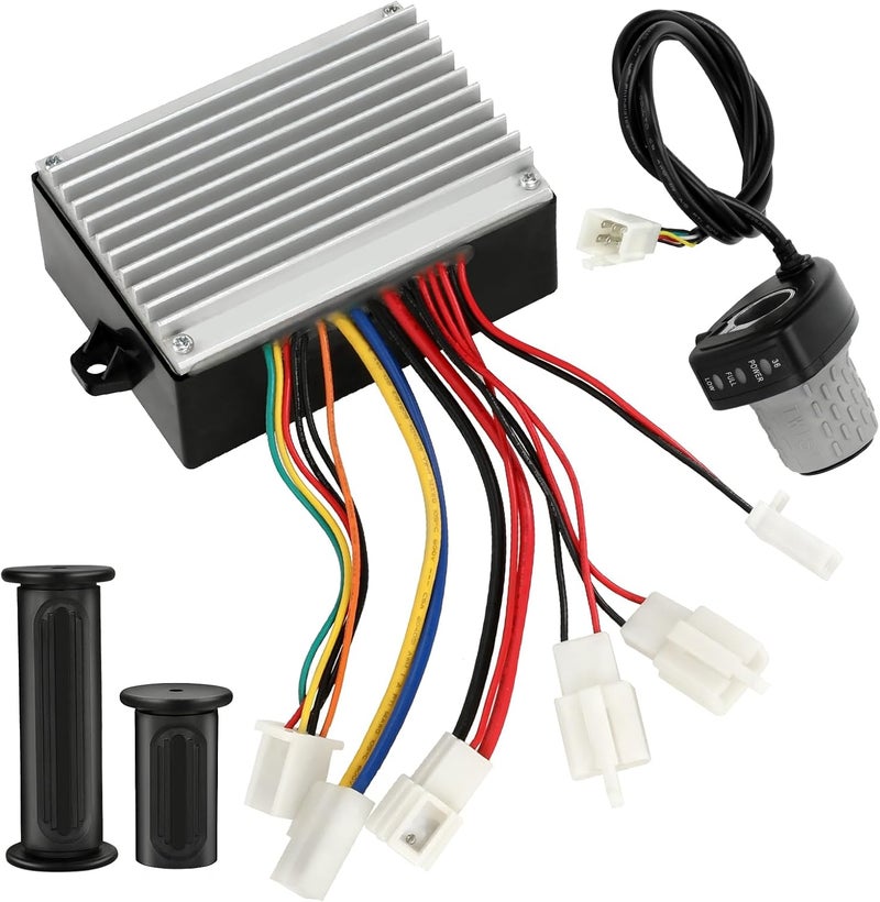 XIKOBY 36V Controller and Throttle Compatible with Razor MX500 MX650 Dirt Bike, Control Module and Twist Throttle Handlebar Grips Replacement for Razor SX500 Electric Dirt Rocket Quad EcoSmart Parts - Image 1